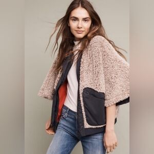 Anthropologie Hei Hei Reversible Sherpa Poncho
